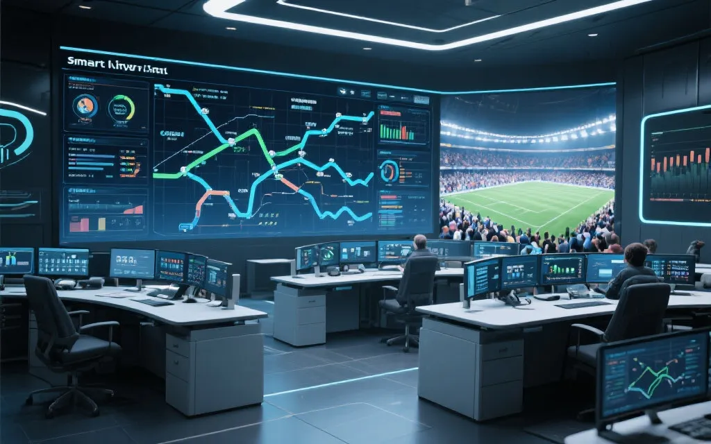 智慧城市运营中心与赛事日人流调度的可视化场景